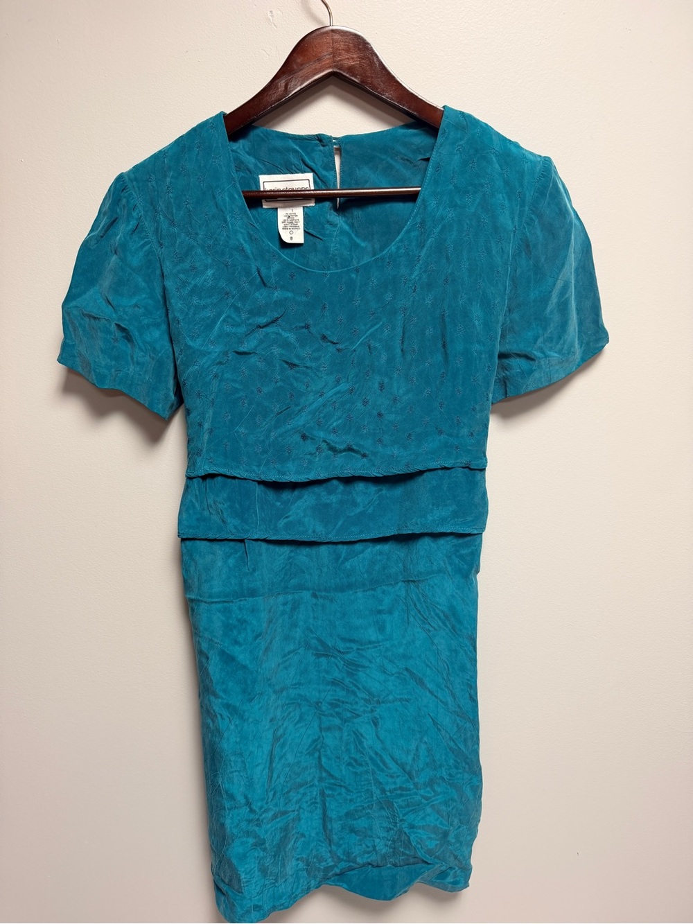 Vintage Karin Stevens Women’s Teal Layered Dress
